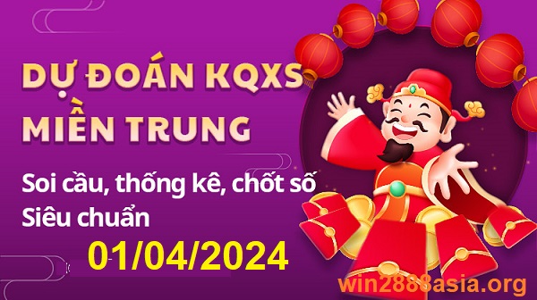 Soi cầu XSMT 01-04-2024 Win2888 Chốt số Cầu Lô Miền Trung thứ 2