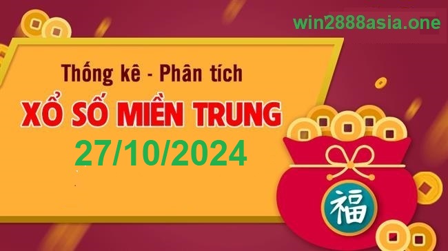 Soi cầu XSMT  27-10-2024 Win2888 Dự đoán Cầu Lô Miền Trung chủ nhật